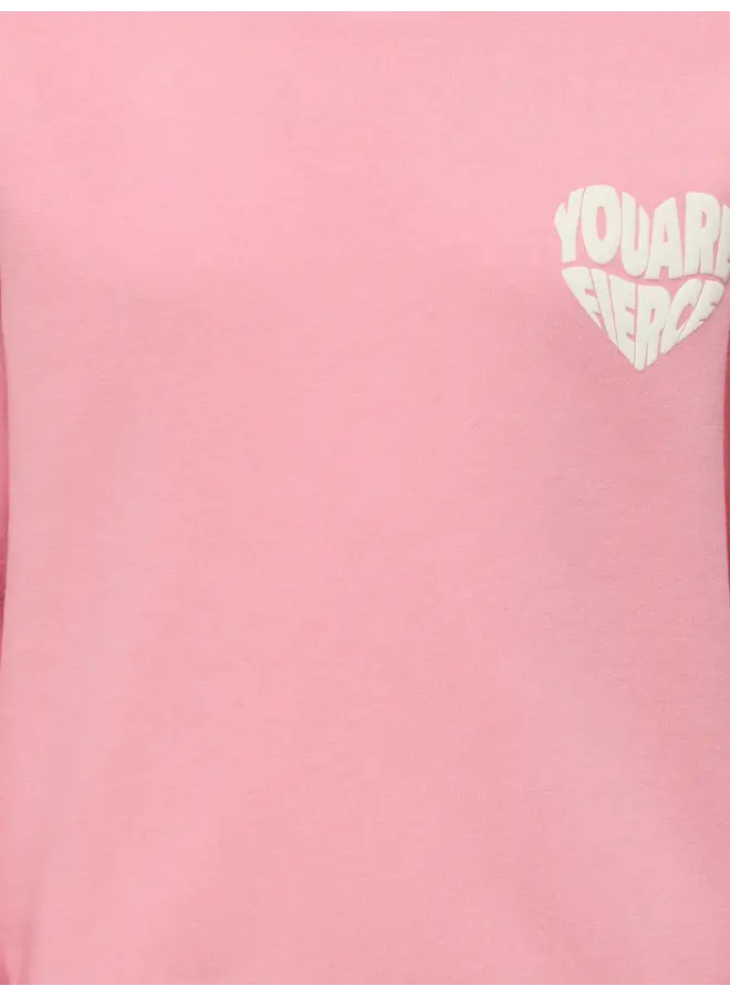 Kids Only - Ditte longsleeve heart sweater – Sea pink fierce