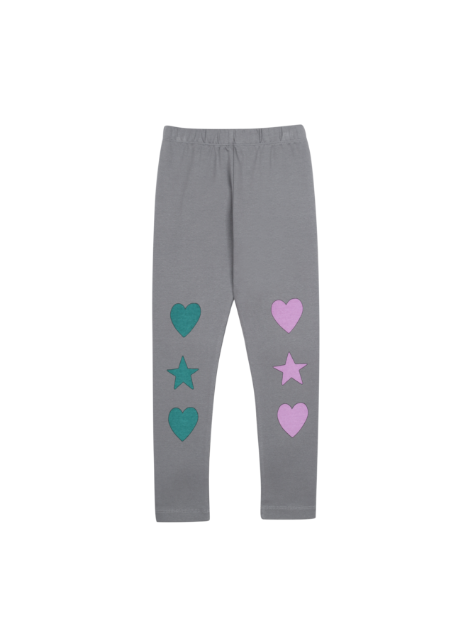 Heart leggings - Grey