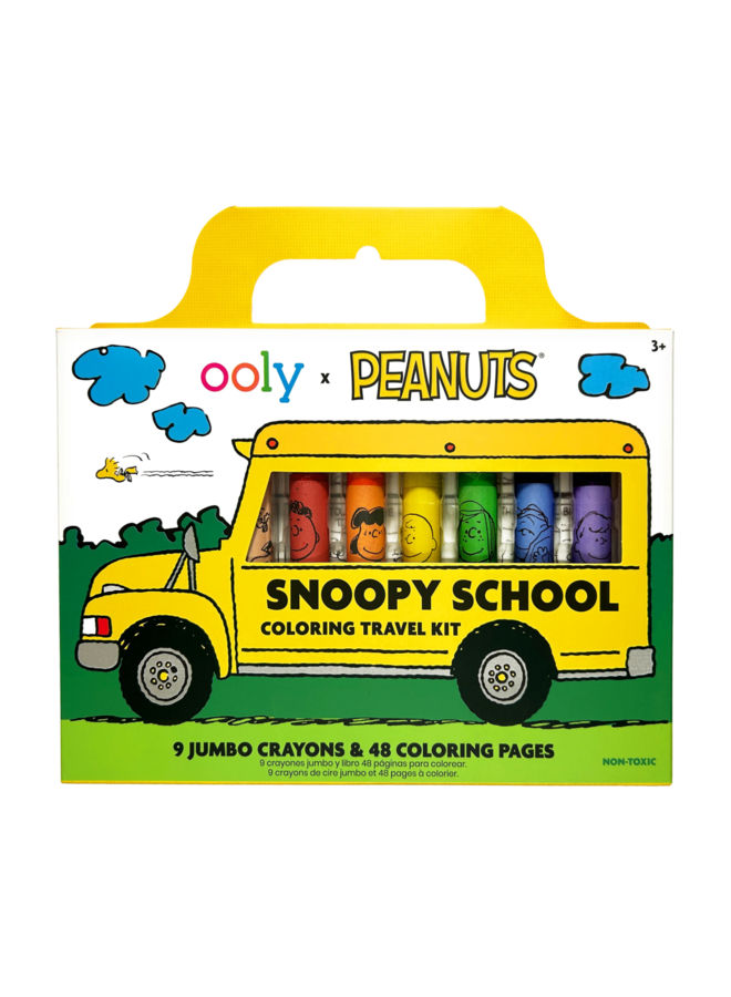 Ooly - Peanuts – Snoopy school coloring travel kit