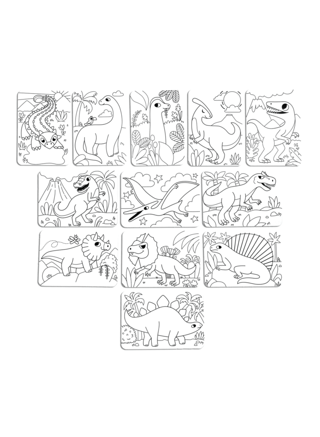 Ooly - Undercover kunst verborgen patronen kleuractiviteit – Dino tales
