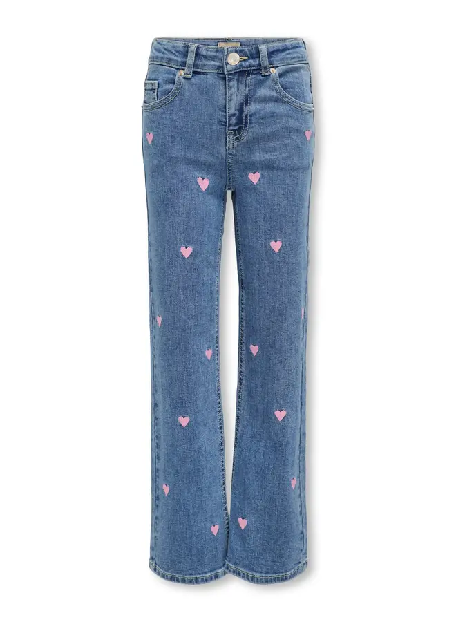 Kids Only - Juicy wide leg heart – Light medium blue denim