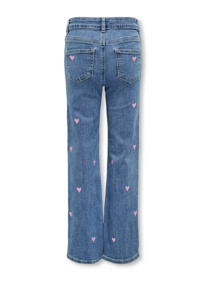 Kids Only - Juicy wide leg heart – Light medium blue denim