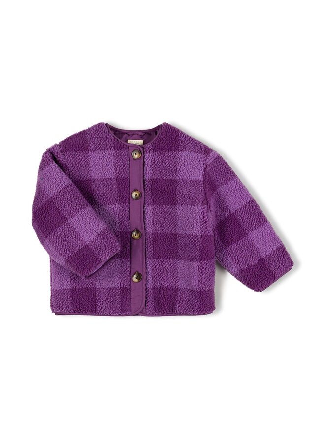 Nixnut - Check jacket – Purple checkered