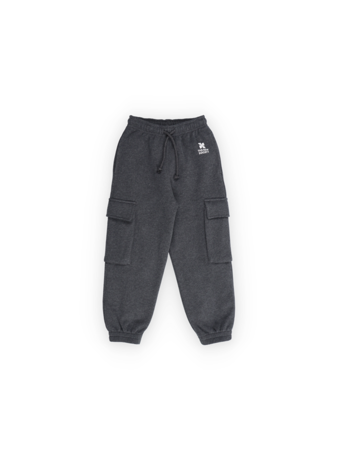 The New Society - TNS logo cargo jogging - Galactic grey melange