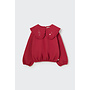 Cozmo - Soft brushed fleece puffed sweatshirt – Red velvet-soft brushed fleece
