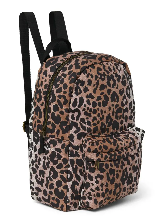Studio Noos - Hazel leopard soft cotton midi backpack