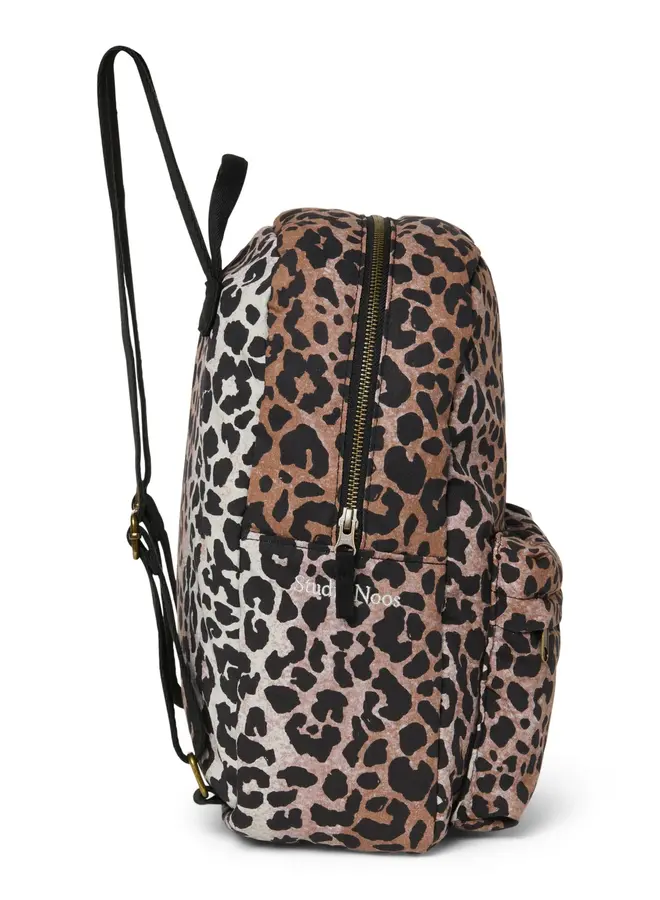 Studio Noos - Hazel leopard soft cotton midi backpack