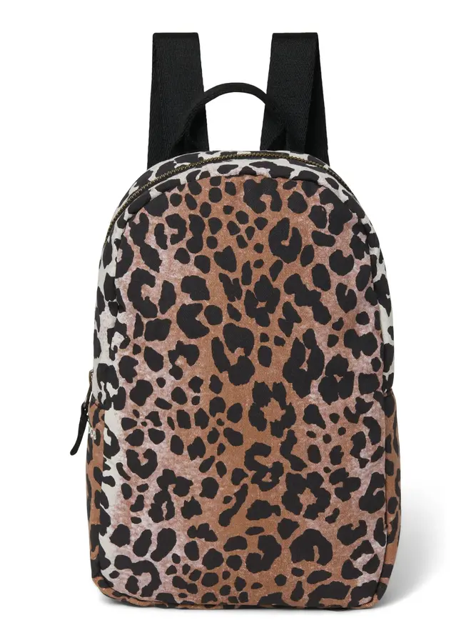 Hazel leopard soft cotton mini backpack