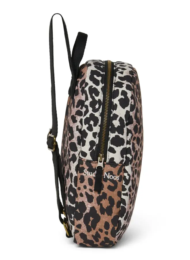 Studio Noos - Hazel leopard soft cotton mini backpack