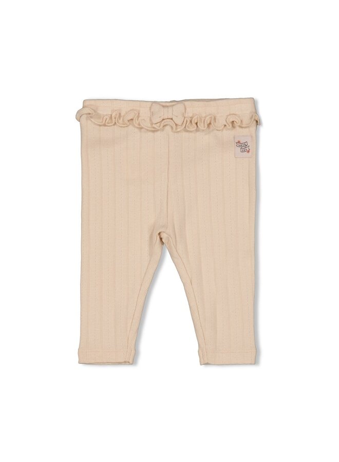 Feetje - Legging pointelle rib - Woodland Bloom - Offwhite