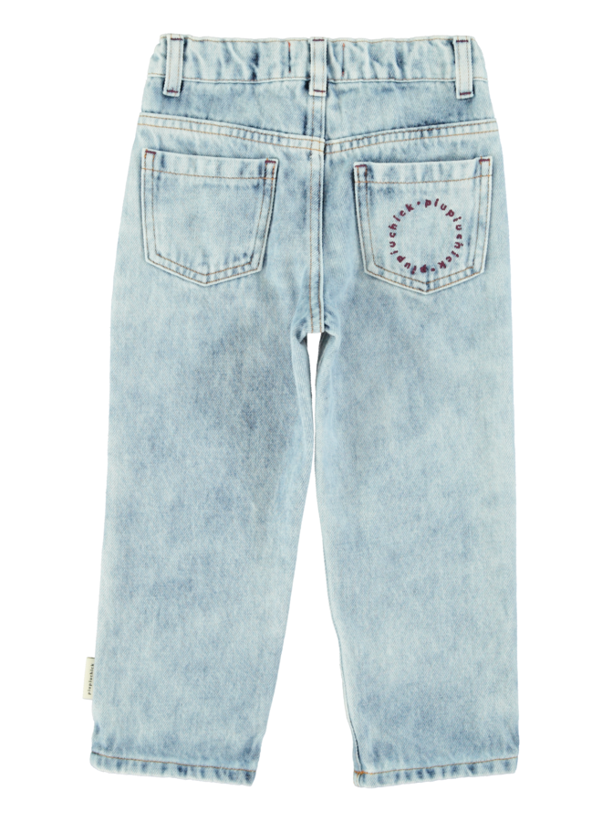 Piupiuchick - Unisex trousers - Washed blue denim