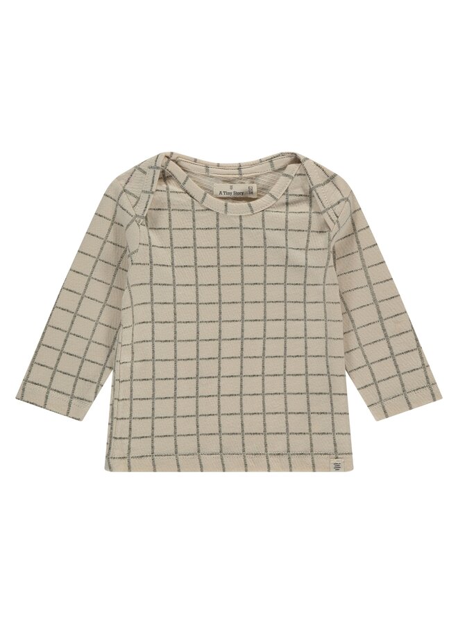Baby t-shirt long sleeve checkered - Snow