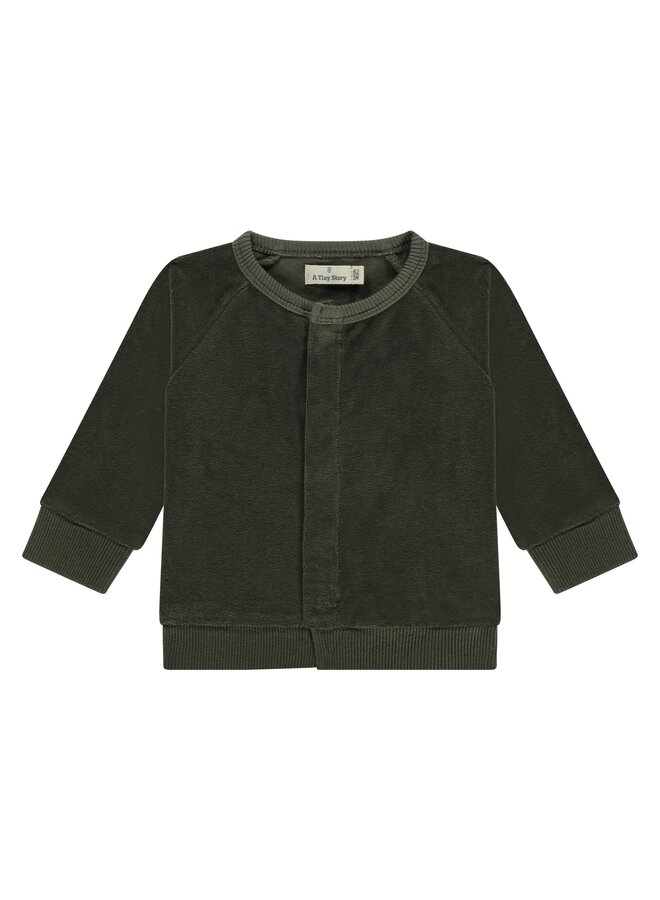 A Tiny Story - Baby cardigan - Basil