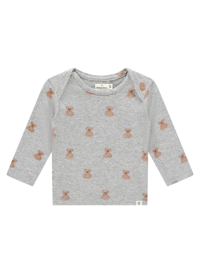 Baby t-shirt long sleeve - Light grey melange