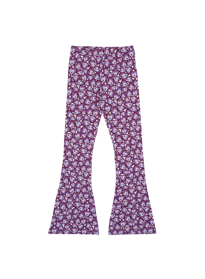 Jacky pants – Funky hearts purple
