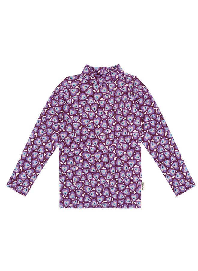 Lewis top – Funky hearts purple