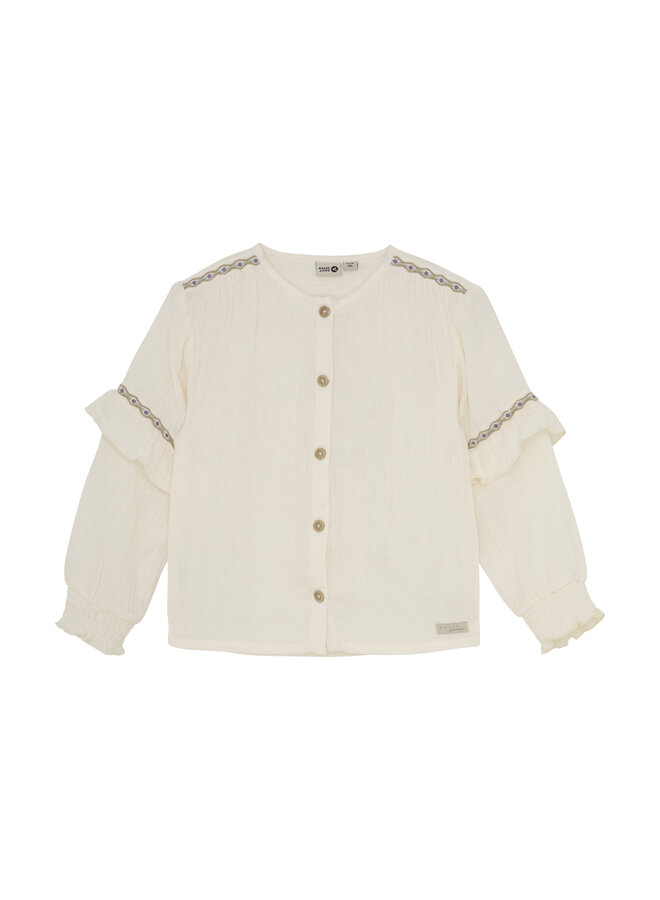 Shirt longsleeve ruffle - Off white
