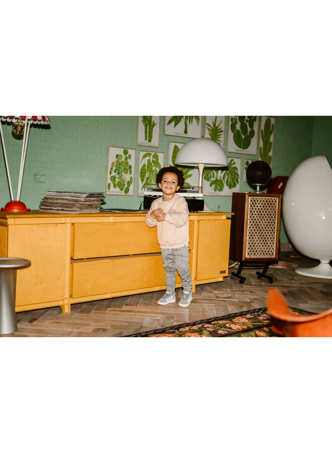 Daily7 - Oversized sweater music - Latte sand