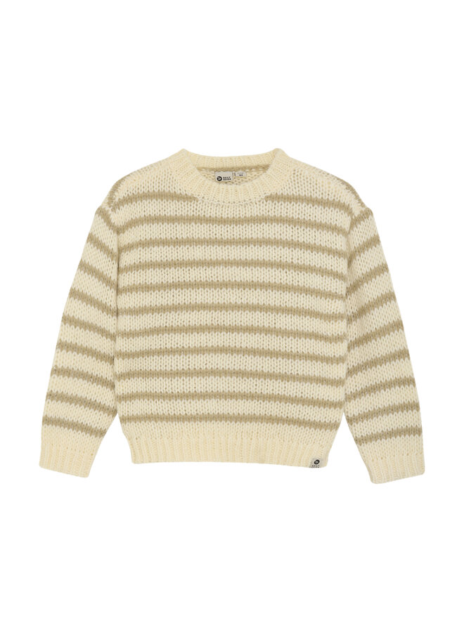 Daily7 - Knitted sweater stripe - Sand