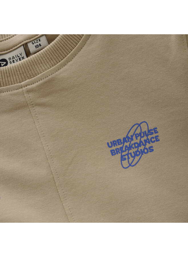 Daily7 - T-shirt print - Latte sand
