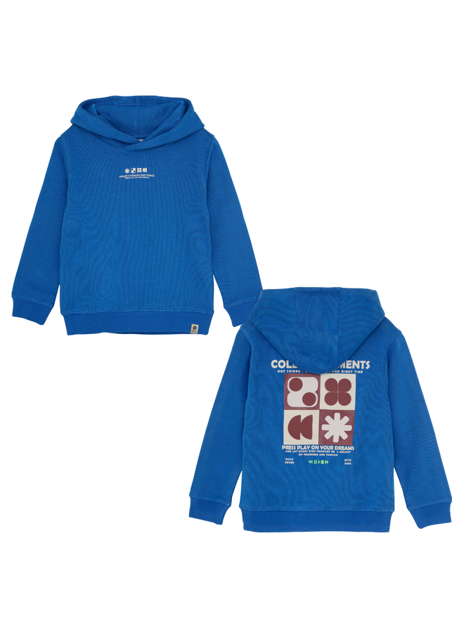 Hoodie backprint - Dusty kobalt