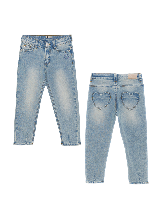 2500 Mom fit heart pocket - Medium denim