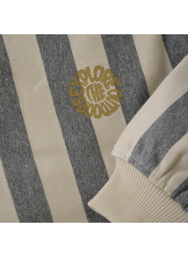 Daily7 - Oversized sweater stripe - Sandshell