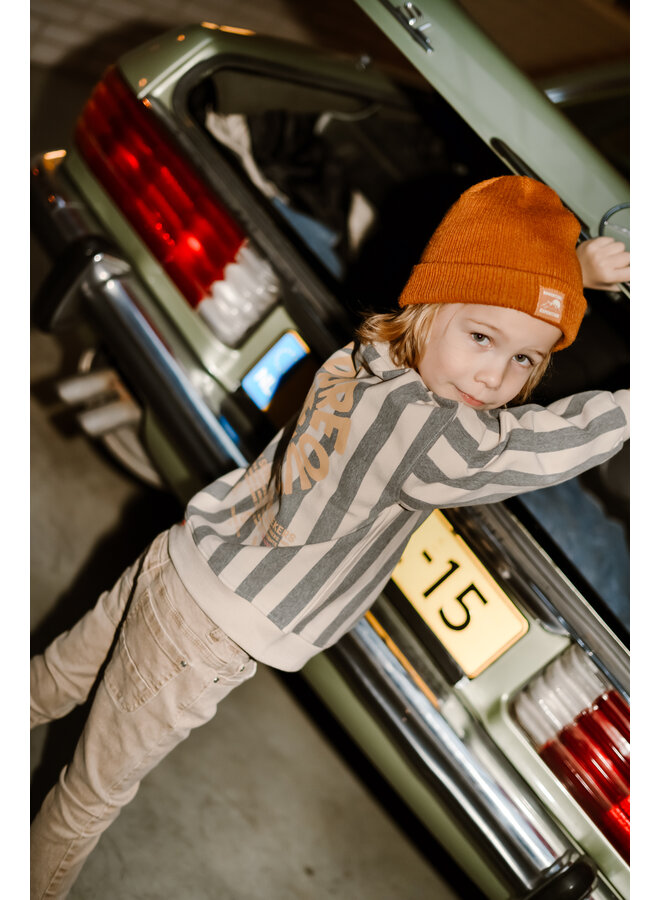 Daily7 - Oversized sweater stripe - Sandshell