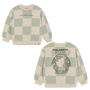 Daily7 - Oversized sweater check print - Cool mint