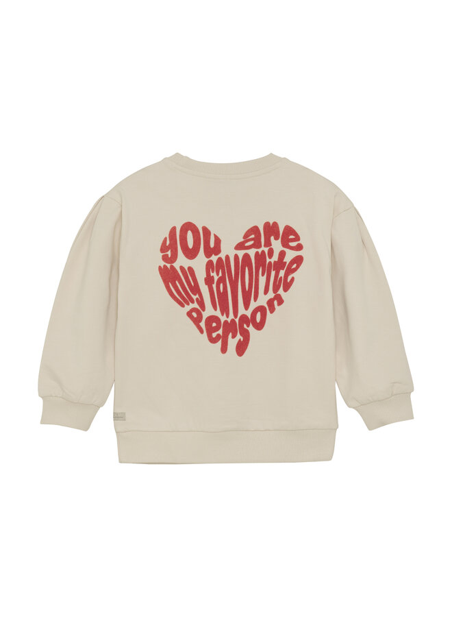 Daily7 - Sweater brushed backprint - Sandshell