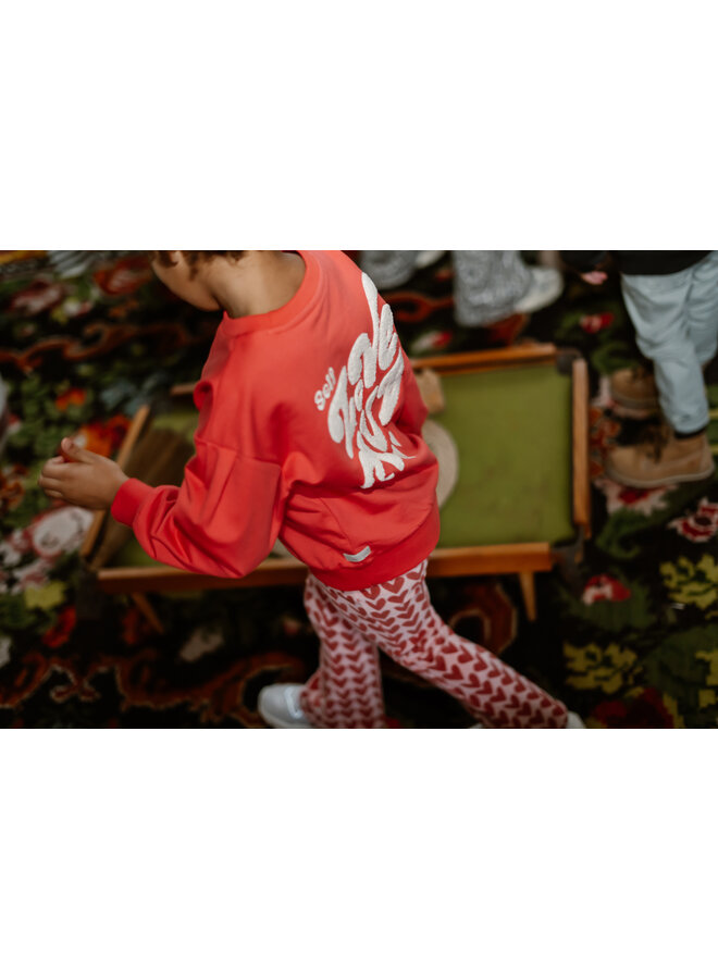 Daily7 - Sweater brushed print - Baked apple