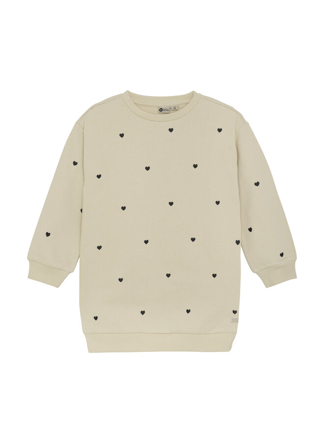 Sweatdress longsleeve - Sandshell