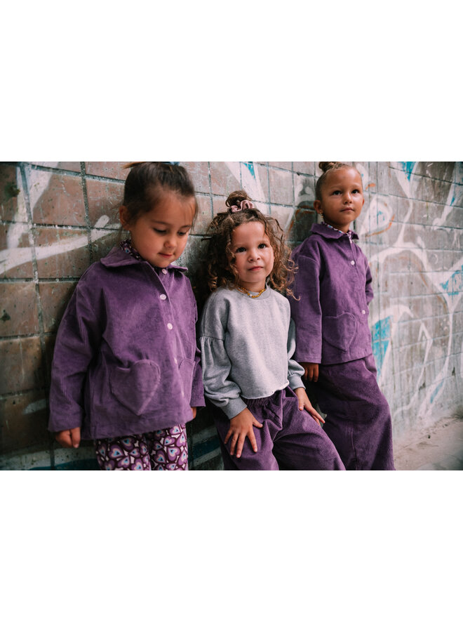 Jacky Sue - Mimi overshirt – Purple corduroy