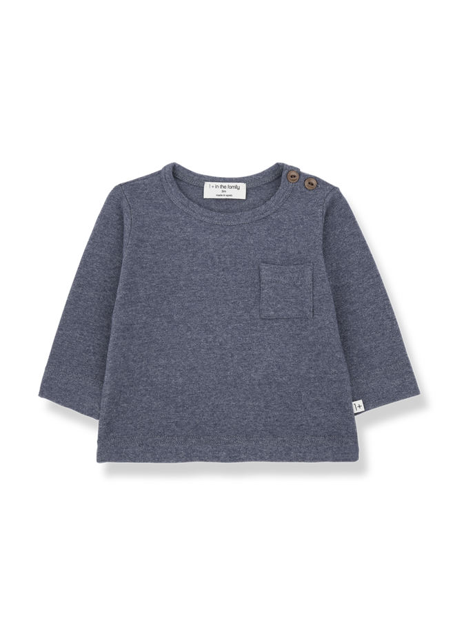 1+ in the family - Oriol l.sleeve t-shirt - Denim