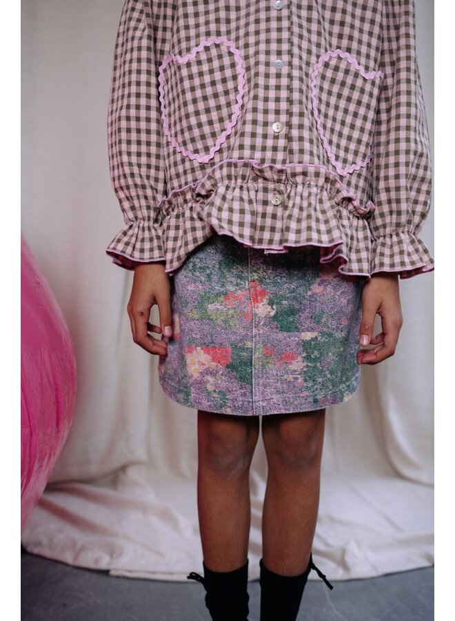 Daily Brat - Cheecky flower skirt – Denim poppy