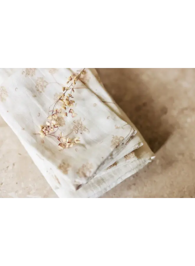 Jollein - Hydrofiel monddoekje 31x31 cm – Leafy dreams (3pack)