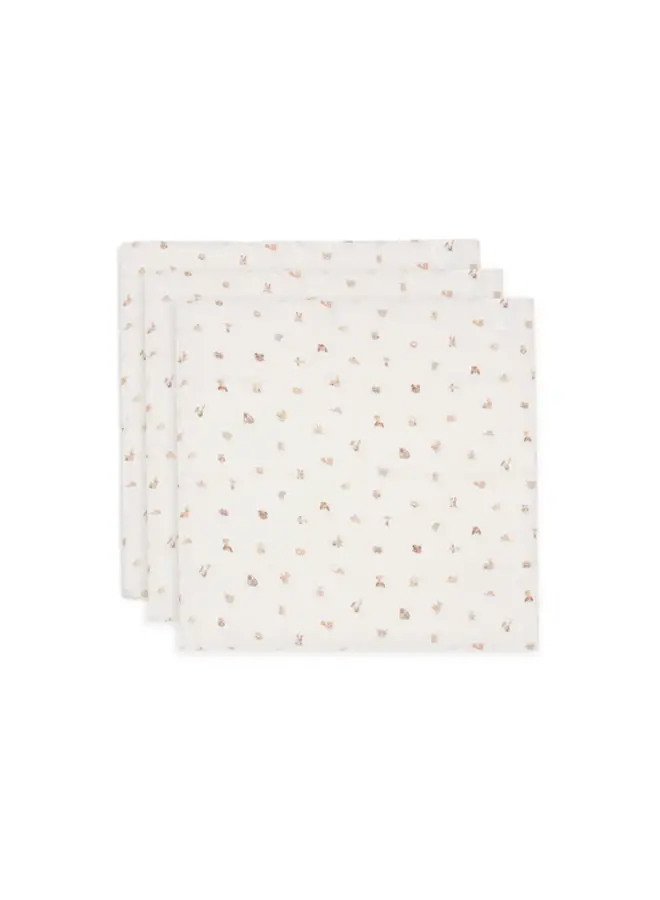 Jollein - Hydrofiele doek small 70x70cm - Animal friends (3pack)