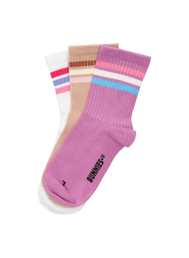 Tennis socks girls – Off white 3 pack