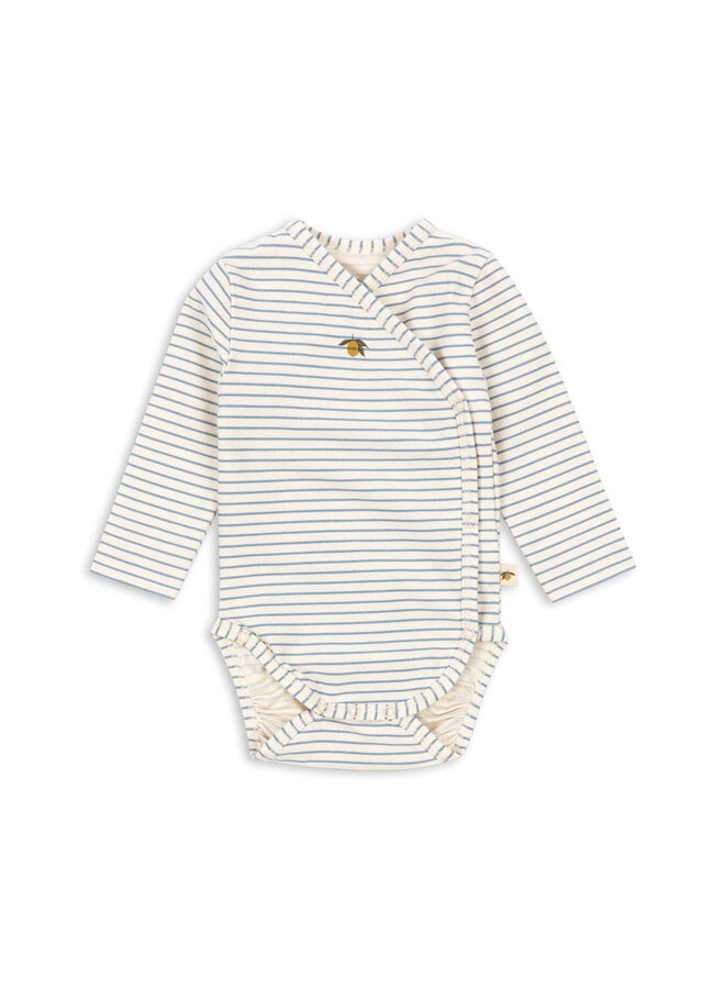 Konges Sløjd - Basic ls newborn body - Stripe bluie