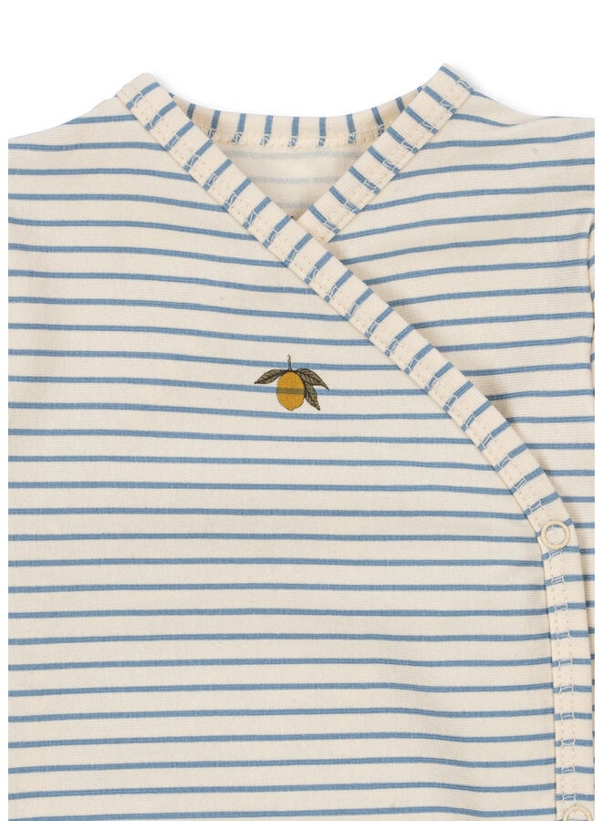 Konges Sløjd - Basic ls newborn body - Stripe bluie