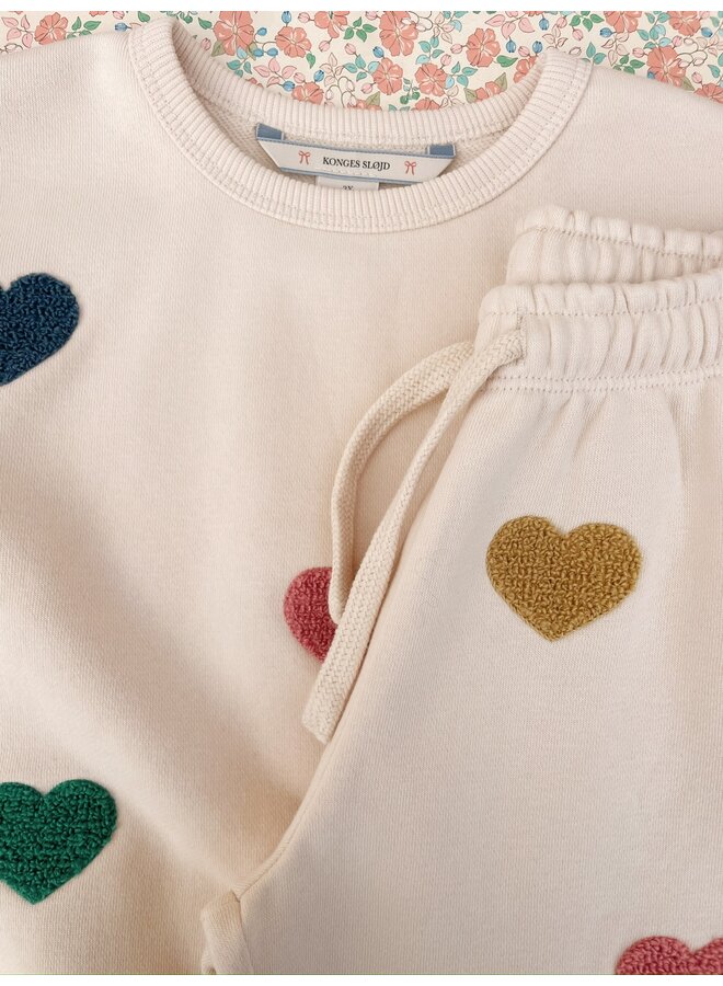 Konges Sløjd - Lou terry sweat shirt - Multi heart