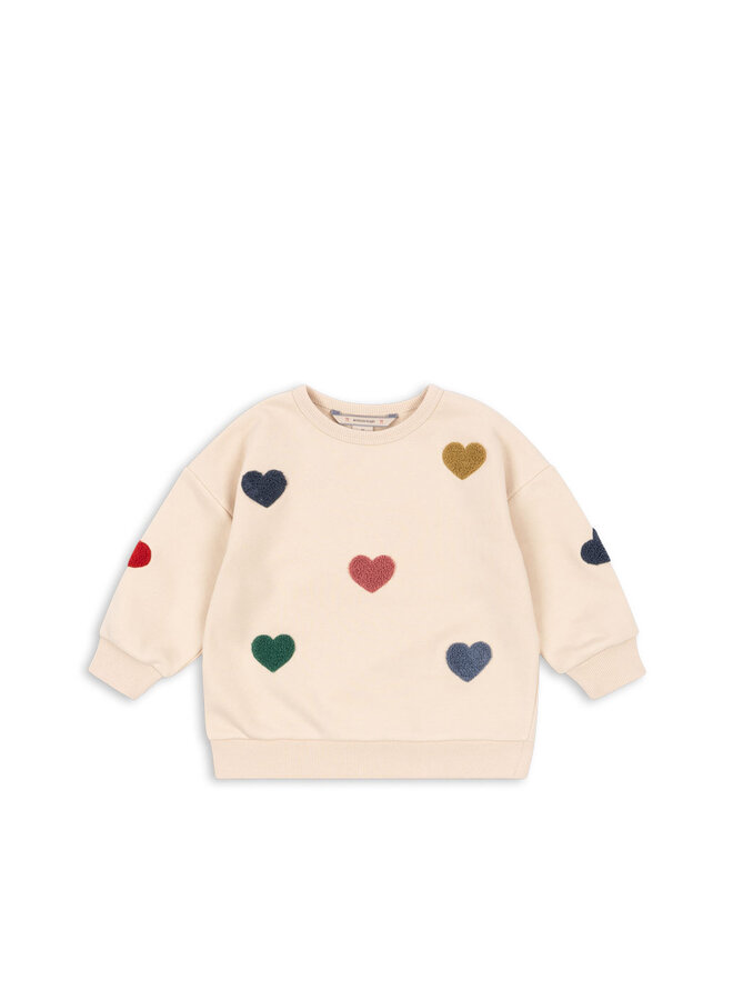 Konges Sløjd - Lou terry sweat shirt - Multi heart