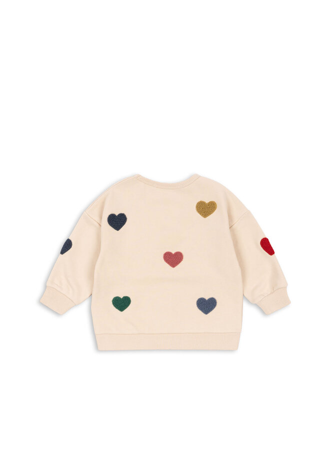 Konges Sløjd - Lou terry sweat shirt - Multi heart
