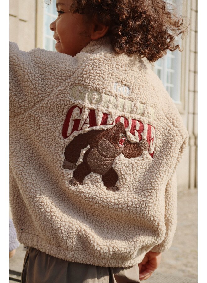 Konges Sløjd - Jazz teddy bomber jacket - Oxford tan