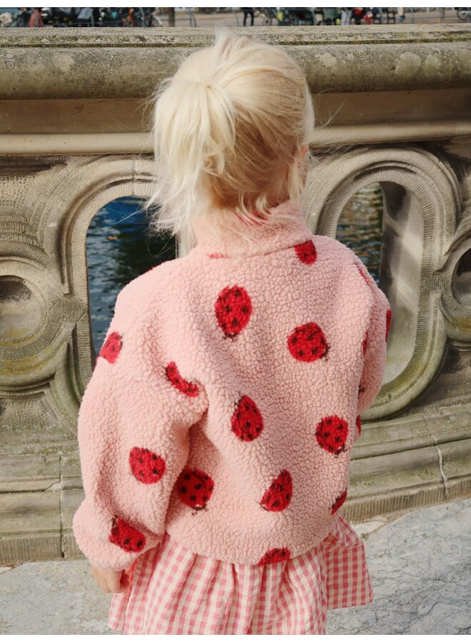 Konges Sløjd - Jody teddy jacket - Ladybug pink