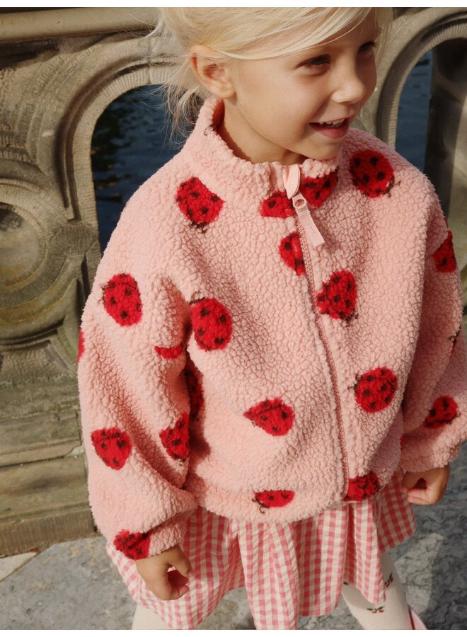 Konges Sløjd - Jody teddy jacket - Ladybug pink