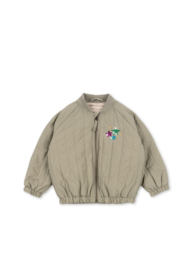 Konges Sløjd - Juno sequin bomber jacket - Laurel oak