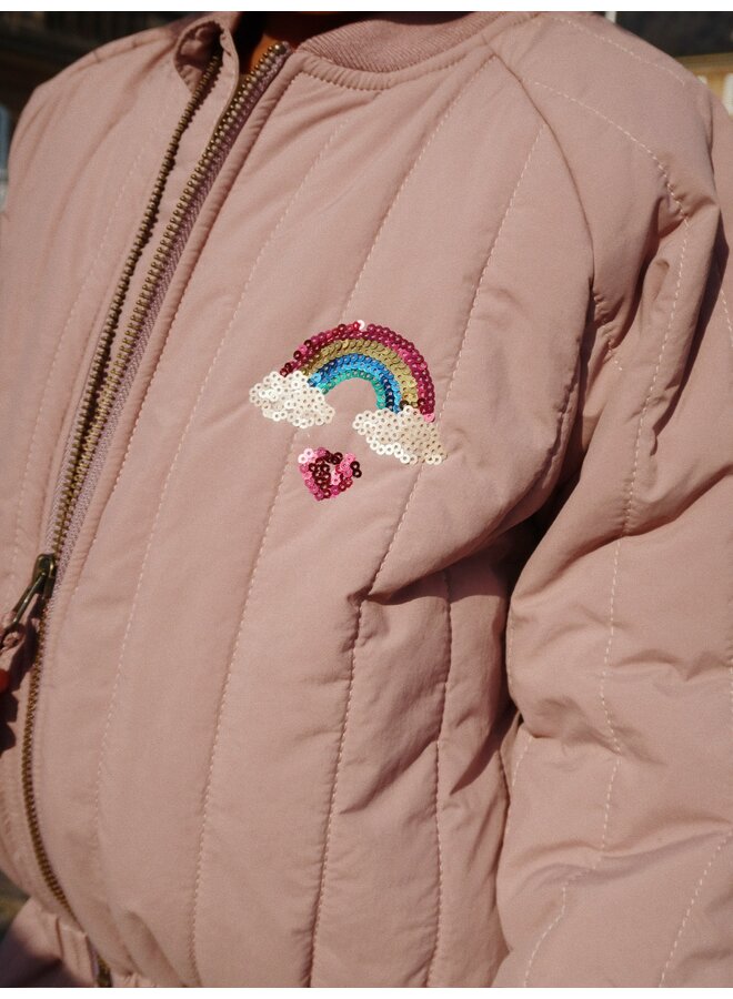 Konges Sløjd - Juno sequin bomber jacket - Twilight mauve