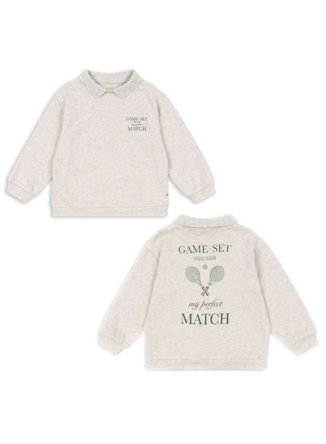 Konges Sløjd - Spotty ls polo - Off white melange