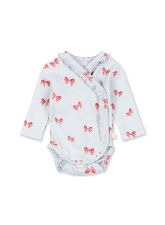 Konges Sløjd - Sui newborn frill body - Rosia blue bow